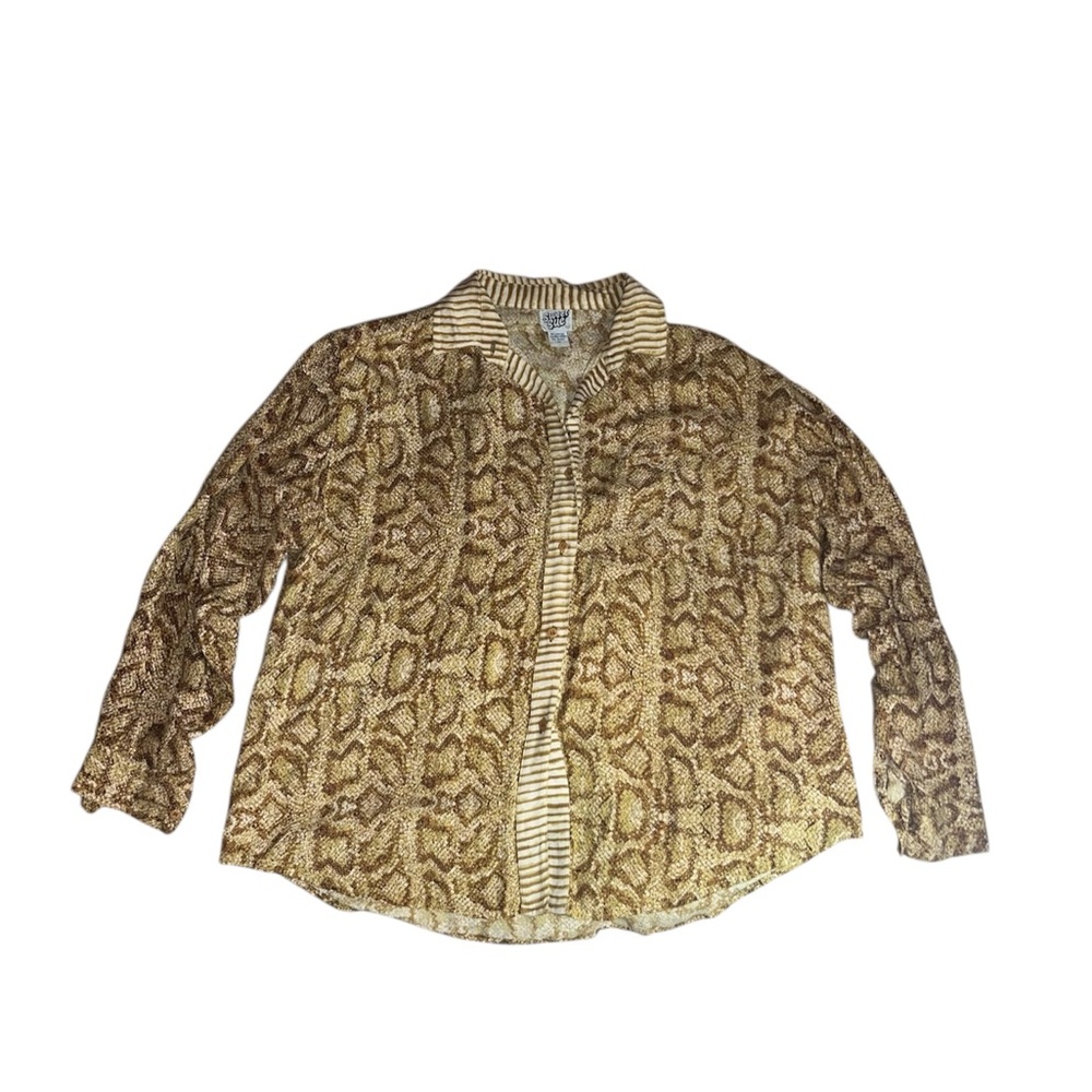 Snake Print Button Up Shirt